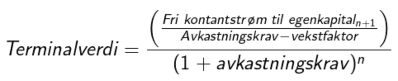 Terminalverdi nårverdi formel